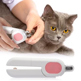 Cat Nail Clippers with Nail File Cat Nail Trimmer for Pets Claw Care Pet Grooming LED Lluminate Blood Line Cat Dog Nail Clippers