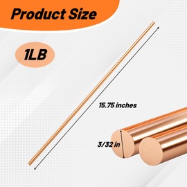 UNIFAMILY 1LB TIG Welding Rod ER70S-6, 3/32" x 16" Mild Steel TIG Welding Rods, Carbon Steel TIG Welding Filler Rod, Low Splatter Corrosion Resistance, Tig Filler accessories (3/32" x 16" 1LB)