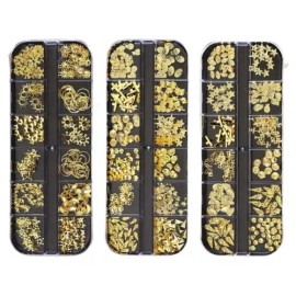 DANYBELLA MODA Y BELLEZA Figuras Estoperoles Dijes Para Decoración De Uñas 3 Pack