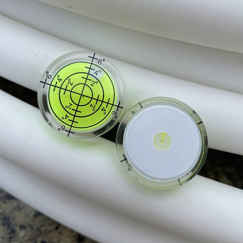 LAIESYA 3Pcs Circular Bubble Level Bullseye Degree Marked Surface Round