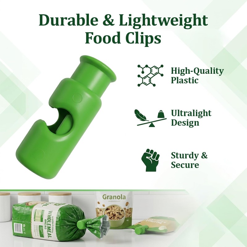 6 Pcs Food Bag Clips Reusable, Plastic Bag Sealing Clips