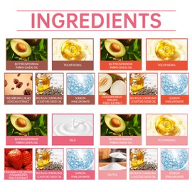 Moisturising Lip Balm Lip Gloss Moisturising Lipstick Lip Mask and Lip Balm for Instant Moisture Shine and Hydration (Strawberry Milk)