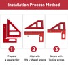 3D Multi Angle Measuring Ruler, 4.41" x 3.11" Aluminum Alloy