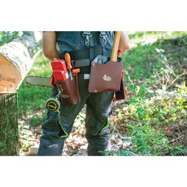 Weaver Leather Arborist - Leather Burgundy Felling Wedge Pouch for Tree Cutting - Can Hold 4 Chainsaw Wedges (08500-06)