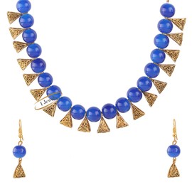 I Jewels - Juego de joyas de perlas chapadas en oro de Bollywood indio (M4124), no aplica