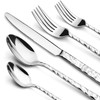60 Piece Silverware Set for 12, Food-Grade Stainless Steel Utensils