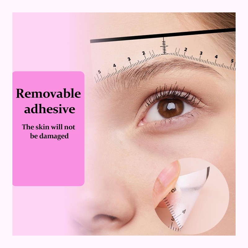 BAMTTOO Eyebrow Ruler Sticker 25 Pieces Eyebrow Mapping Shaping Sticker