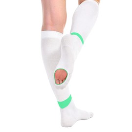 SEXYEYE T.E.D. Anti Embolism Compression Stockings Thigh High Knee High for Women Men, 15-20 mmHg TED Hose Socks with Inspect Toe Hole