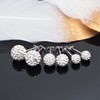 Bellitia Jewelry CZ Diamond Shamballa Stud Earrings Rhinestone Glitter Crystal