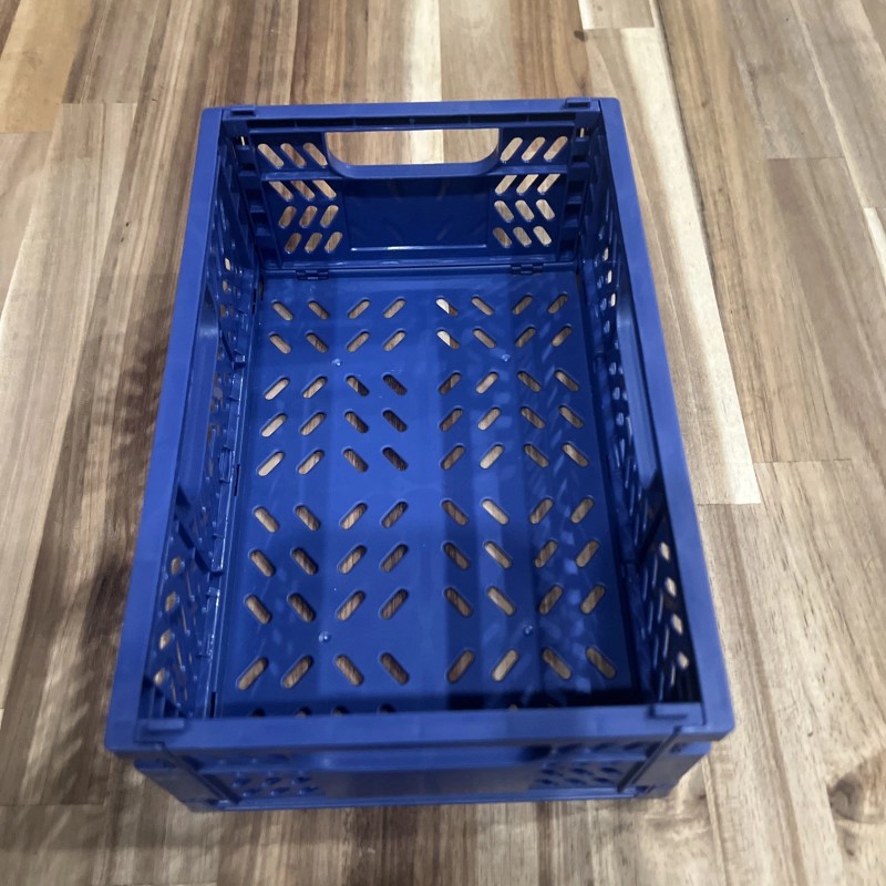 Simply Essential Small Collapsible Blue Crates