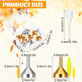 10Pcs Mini Small Funnels with 2 Pcs Mini Mobile Liquid for Flling Small Bottles, Stainless Steel Tiny Funnels for Filling Flask Funnel, Essential Oils, Perfume (Gold, Silver, Transparent)