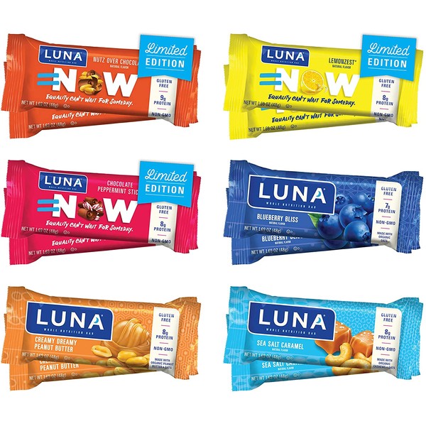 Luna BAR - Gluten Free Bars - Variety Pack - Flavors May Vary (1.69 Ounce Snack Bars, 12 Count)