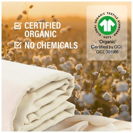 Organic Unbleached Cotton Cheesecloth for Straining, GOTS Certified, Fine Reusable Strainer – Large 18 Sq.ft.