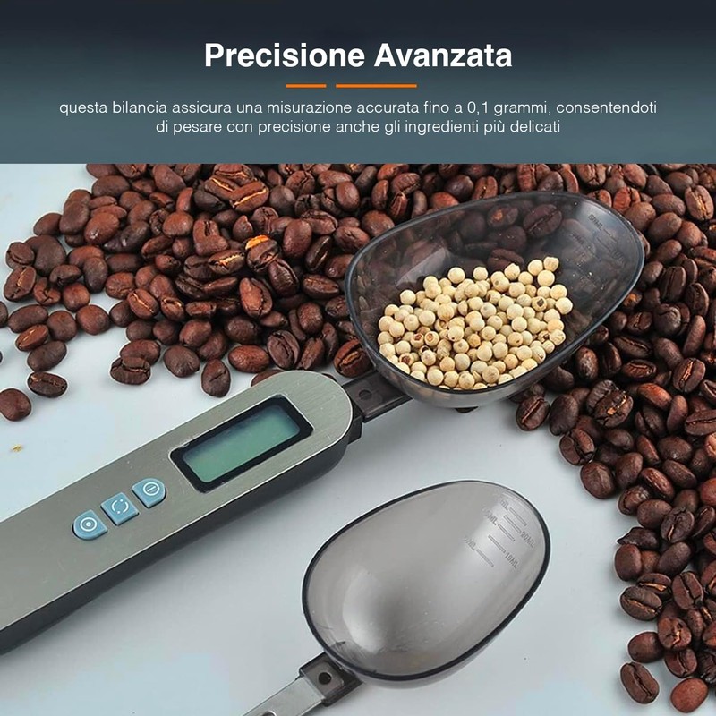 Avilia Digital Kitchen Scales with Integrated Spoon - Advanced Precision