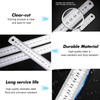 Set of 4 Stainless Steel Rulers, 20/30 cm Ruler Metal