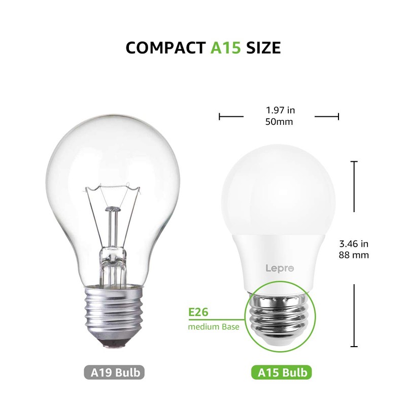 Lepro LED Refrigerator Light Bulb - 40W Equivalent Waterproof Appliance