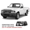 TUSDAR Headlight Assembly Set for 2001-2011 Ford Ranger with Corner