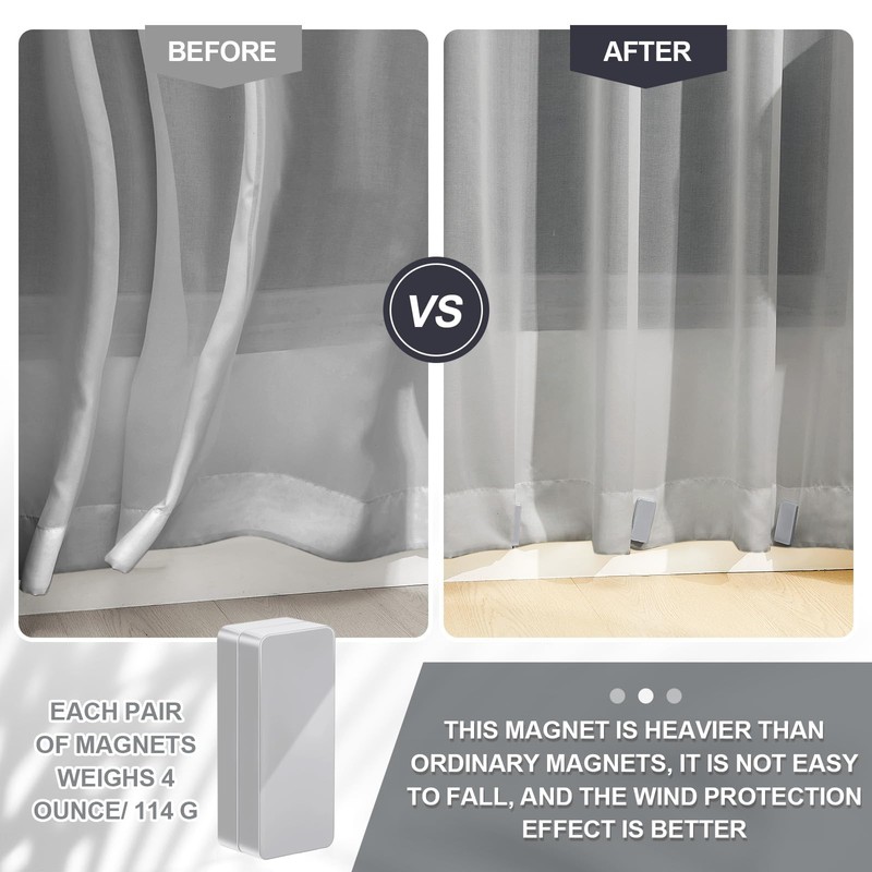 32 Pieces Outdoor Curtain Weights Heavy Outdoor Waterproof Curtain Magnets
