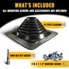 VIVIDA #4 Silicone Metal Roof Pipe Boot, High Temp Flexible