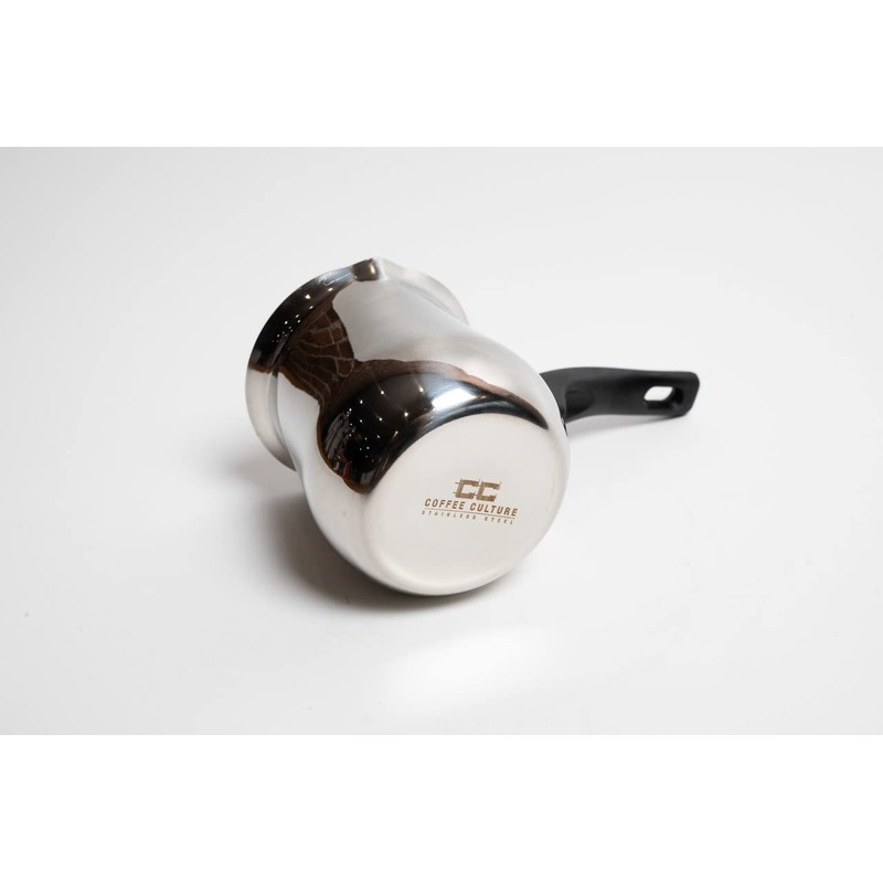 Coffee Culture Stainless Steel 350Ml Turkish Coffee Pot, Silver, CC-350CP
