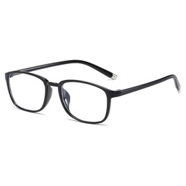 Lairesen Myopia Glasses TR90 Frame Shortsighted Removal Glasses Daily Use Lightweight for Men Women, black