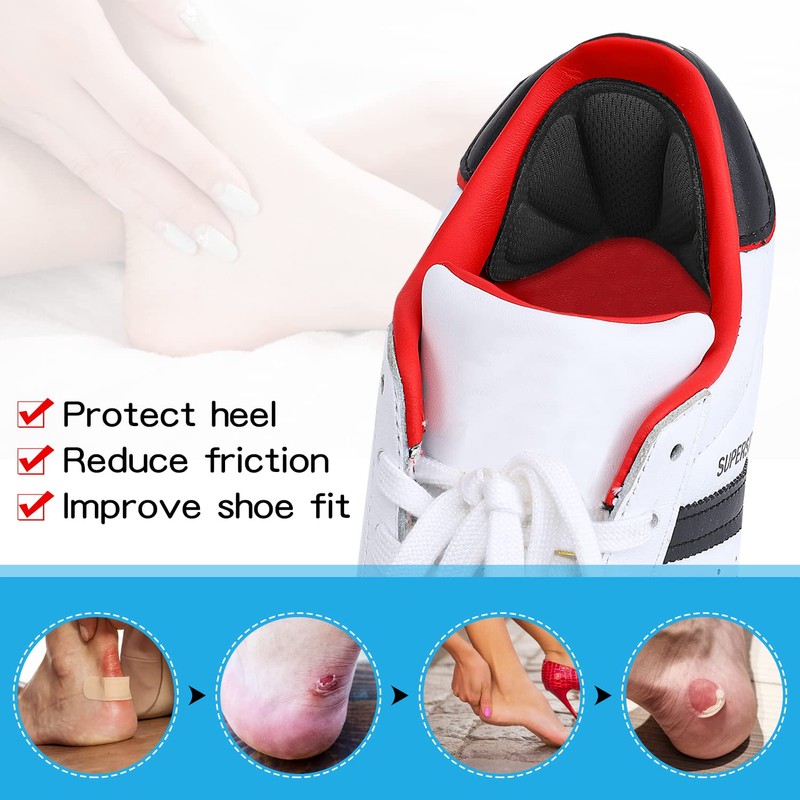Back of Heel Cushion Pads, Adhesive Heel Grips Inserts for
