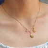 TseenYi Shell Starfish Pendant Necklace Shell Star Necklace Gold Paperclip