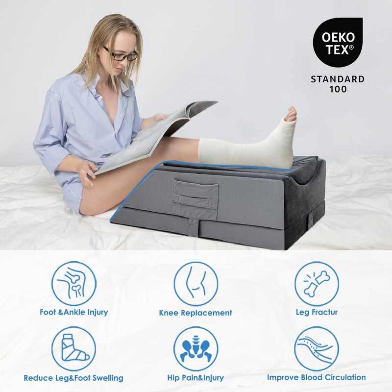 Kehangte Leg Elevation Pillows for After Surgery,4-Height Adjustable Leg Elevating