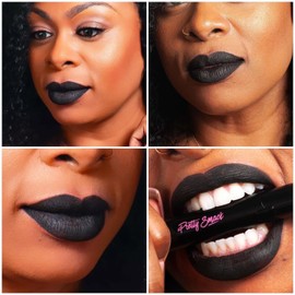 Pretty Smack Matte Liquid Lipstick – Brave (Bold Black), Smudge-Proof, Long-Lasting, Vegan & Cruelty-Free