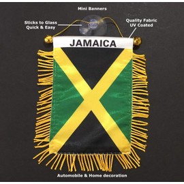 Jamaican Flags for Car Window Home Jamaica Banner Automobile Small Flag Accessories
