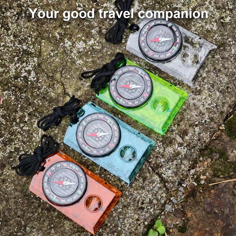 Outdoor Compass 4 Pack - TRACOMPAN Professional Waterproof Compass Navigation