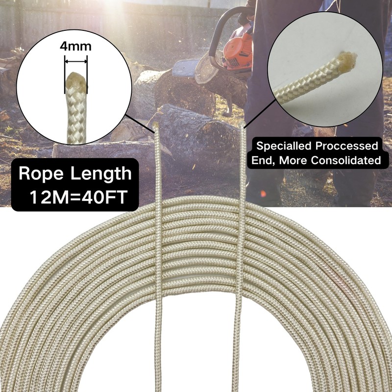 YGQ 4 mm Pull Rope Starter Rope 12 m Replacement