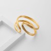 Gold Cuff Bracelet for Women Chunky Multi-layer Cross Wire Open