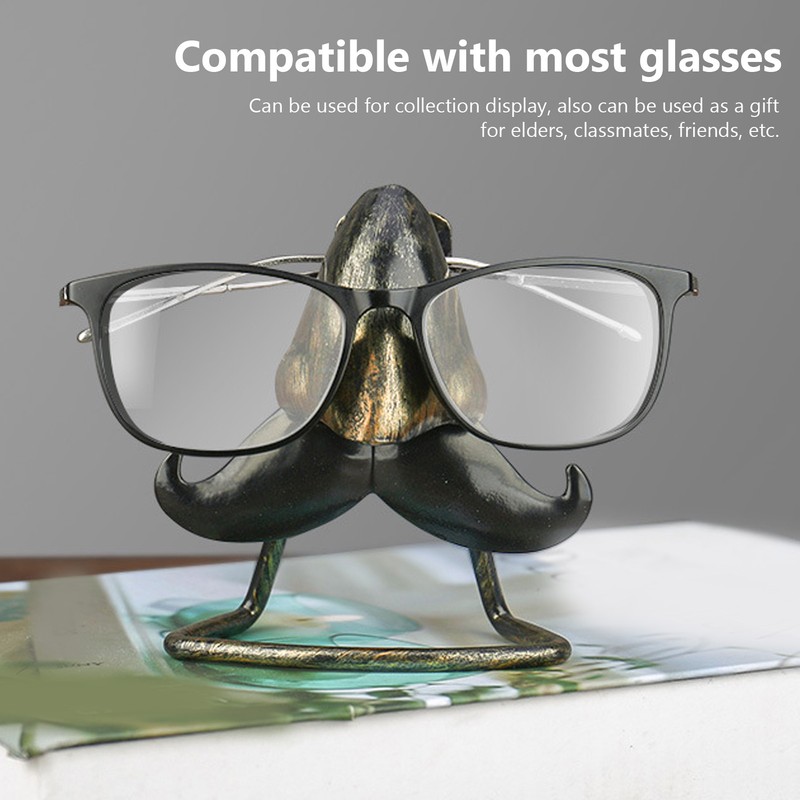 Nose Shaped Eyeglasses Holder Iron Nose and Mustache Shaped Eye