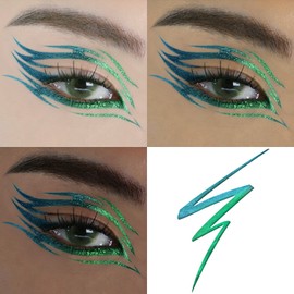 FOCALLURE Chameleon Liquid Eyeliner,Intense Color Shifting Eyeliner Pen,Metallic Multi-Reflective Finish,Waterproof,Smudge-proof,Ultra-Fine Tip,AQUA BABY