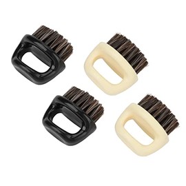 Cepillos Faciales de Barbero - 4 Cepillos con Cerdas s para Estilo de Barba y Bigote para Hombres, Diseño Ergonómico