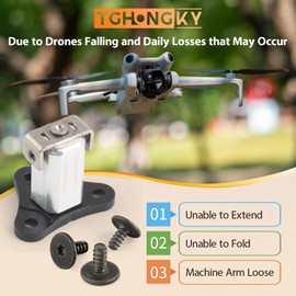 TGHongKy 1 Piece Front Arm Pivot Point for DJI Mini 4 Pro Drone Front Arm Shaft Replacement for DJI Mini 3 Metal Front Arm Shaft Drone Replacement Parts with Tool Kit and 3 Pieces Front Arm Shaft