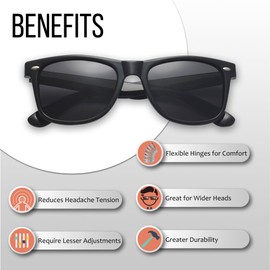 Got Shades WHOLESALE UNISEX 80'S RETRO STYLE TRENDY SUNGLASSES - 4 PACK (Gloss Black | Smoke Lenses, 52)