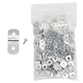 1/4" Depth --- Offset Mounting Canvas Z Clips for Picture Framing -- #6 X 3/8" Pan-Head Screws Included -- Pack of