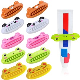 JEYORZY 10 Stück Tubenquetscher,Zahnpasta Tubenausdrücker Kunststoff,Tubenpresse Tubenaufroller für Gesichtsreiniger, Zahnpasta,Gesichtsreiniger,Sonnenschutz,Handcreme