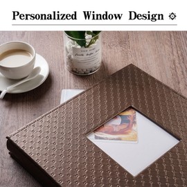 Mublalbum Leather Photo Album 4x6 600 Photos Large Capacity Picture Book with Horizontal and Vertical Pockets for Baby Wedding Anniversary and Family (Brown)