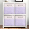 Fabric Cube Storage Bins Foldable Storage Boxes Light Purple and