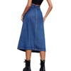 NIGHTMISS Womens High Waisted Washed Button Front Denim Long Skirt