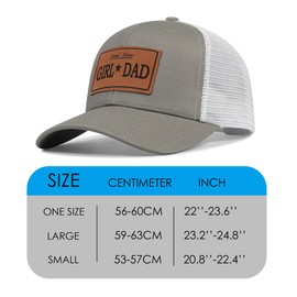 Vitiryha Girl and Dad Hat Gifts for Father Men from Daughter Wife,Fathers Day,Birthday,Christmas, 02.grey-white, One Size