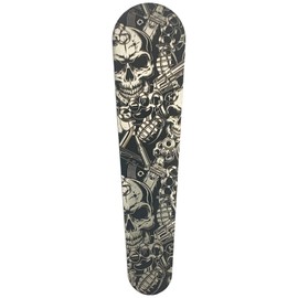 Kustom Cycle Parts Premium Aftermarket Skull/Weapons Metal Dash Panel Console Insert! Fits Harley Davidson 2008-2020 Street Glides and 2010-2020 Road Glides. Easy Install! (Black & Silver Metal)