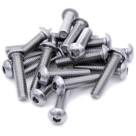 M8 (8mm x 30mm) Hex Socket Button Machine Screw (Bolt) - Stainless Steel (A2) (Pack of 10)