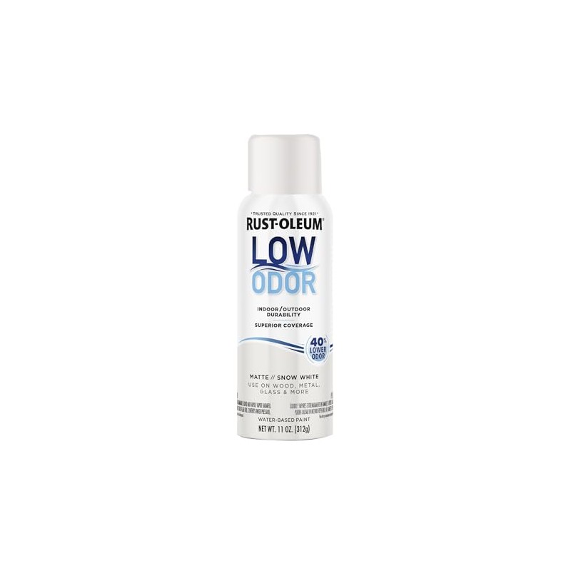 Rust-Oleum Low Odor Premium Spray Paint, 11 oz, Matte Snow