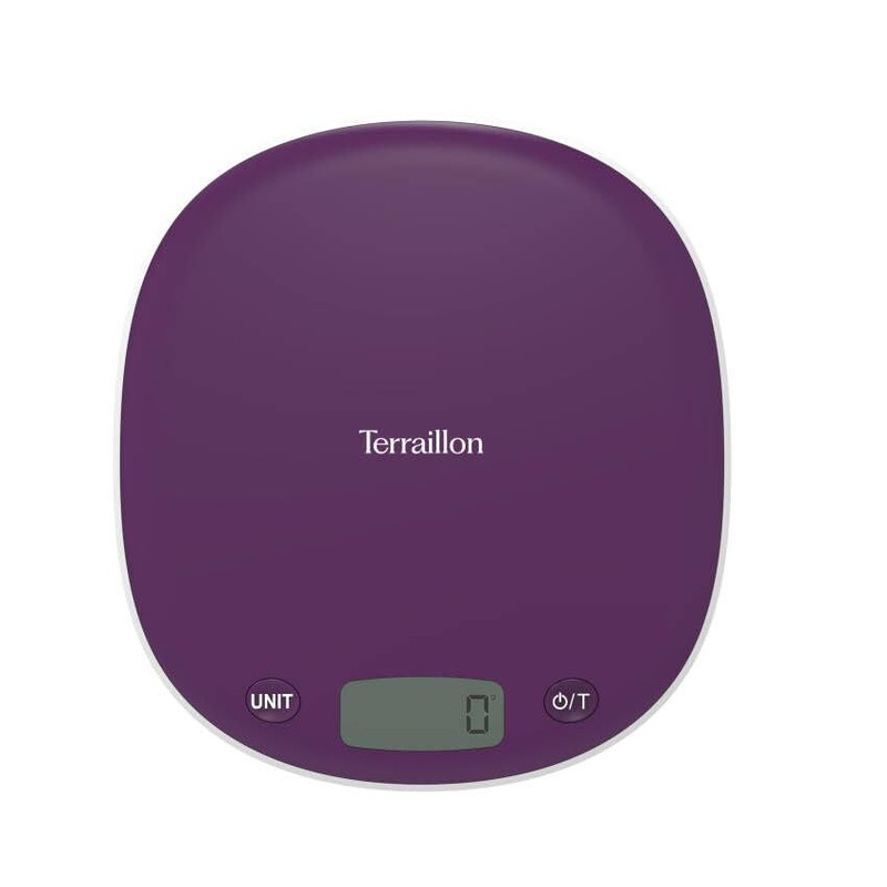 TERRAILLON Electronic Kitchen Scales - Tare Liquid Conversion, Integrated Handle,