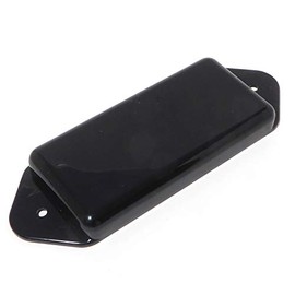 Guitar Pickup Covers solid P90 Soapbar Black or White with lugs/Dog ear (Black)