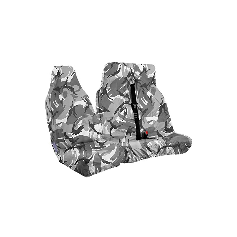 Carseatcover-UK xxgrycamovset08 Urban Grey Camouflage Camo Van Seat Covers Single